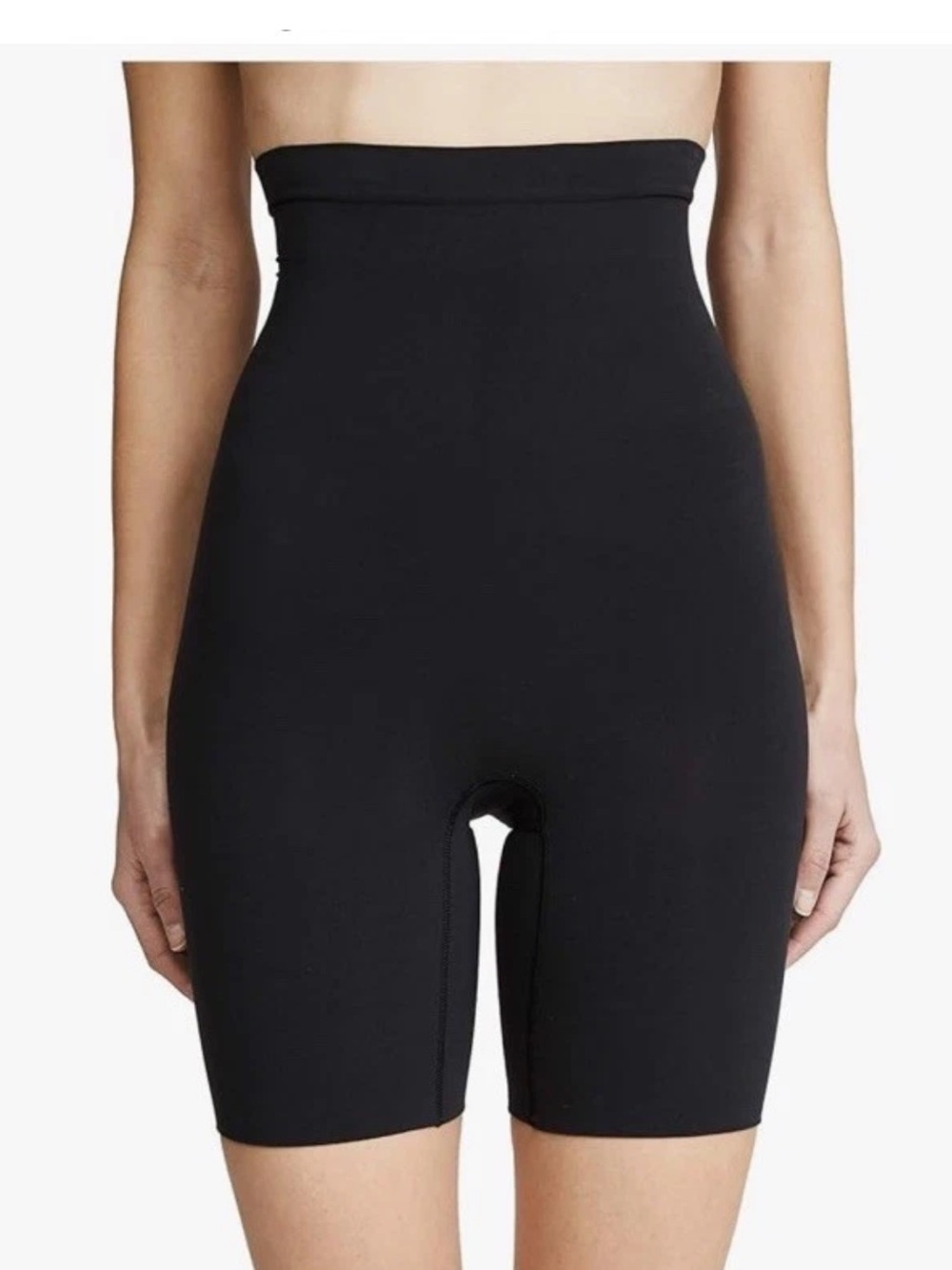 SPANX Higher Power Short M High-Waist Tummy Control Mid Thigh Shapewear Black